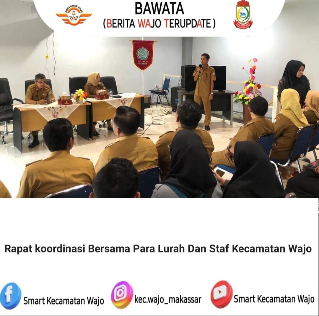 Gambar Rapat Koordinasi Bersama Para Lurah dan Staf Kecamatan Wajo